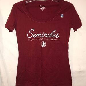 Alta Gracia Women's Burgundy Seminoles Florida State University T-Shirt Size XS